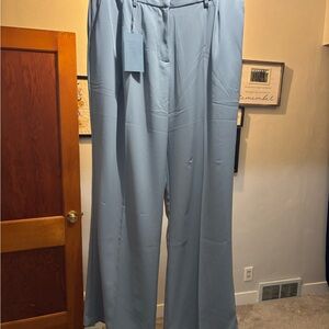 Gray Wide Leg Dress Pants